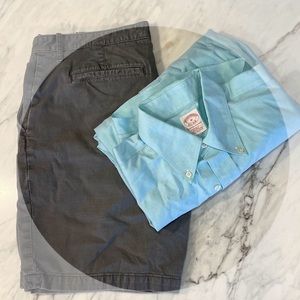 ORIGINAL PENGUIN 8” GRAY SHORTS. SIZE 36.